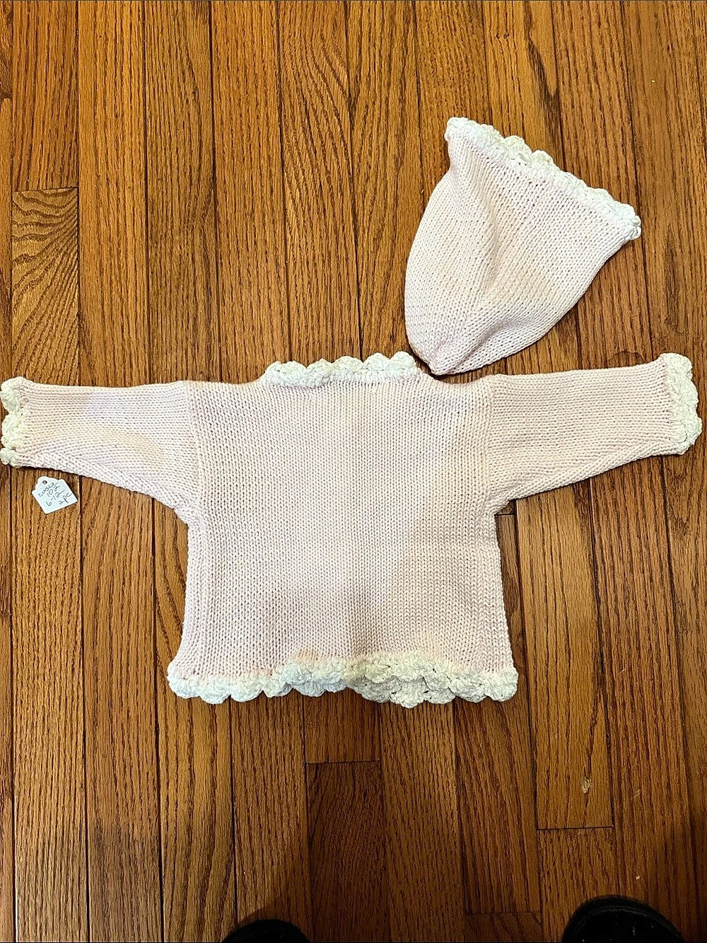 NWT Gita Accessories NEW YORK Baby Girl Pink Knit Sweater with Hat 2 piece set;
